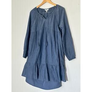 Time and Tru Denim Long Sleeve Midi Dress Size‎ Small